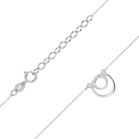 Przejdź do produktu Naszyjnik z białego złota z diamentami 0,015ct The Diamonds