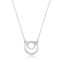Naszyjnik z białego złota z diamentami 0,015ct The Diamonds