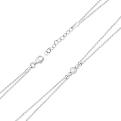 Bransoletka z białego złota 585 z diamentami 0,13ct The Diamonds