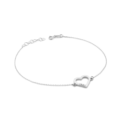Bransoletka z białego złota 585 z diamentami 0,015ct The Diamonds