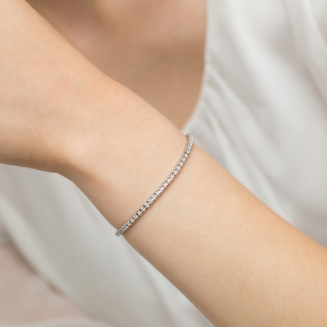 Przejdź do produktu Bransoletka z białego złota 585 z diamentami 1,77ct The Diamonds B39150