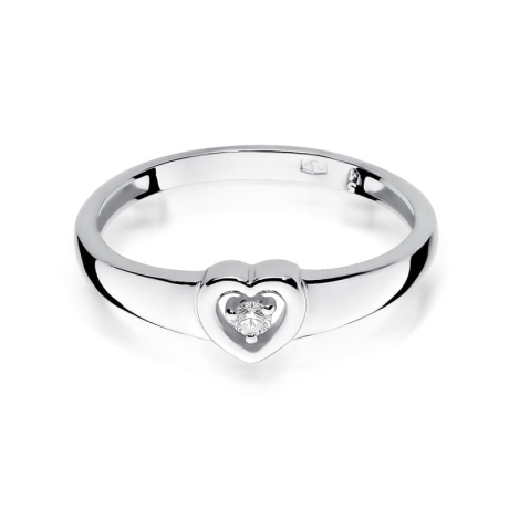 Przejdź do produktu Pierścionek zaręczynowy z białego złota z diamentem 0,04ct Fire Of Love