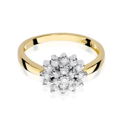 Pierścionek zaręczynowy z żółtego złota z diamentami 0,40ct Fire Of Love
