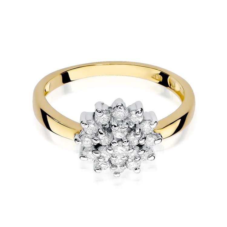 Pierścionek zaręczynowy z żółtego złota z diamentami 0,40ct Fire Of Love