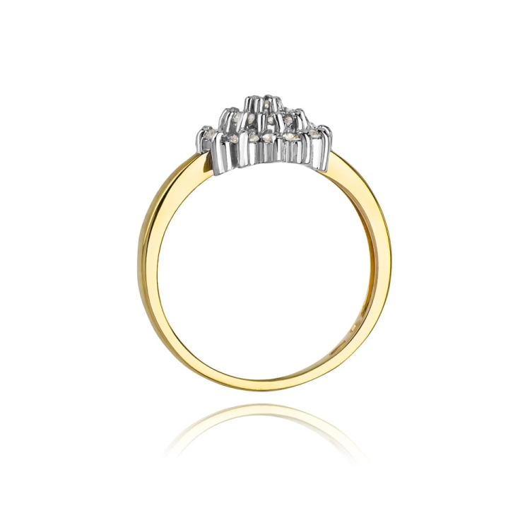 Pierścionek zaręczynowy z żółtego złota z diamentami 0,40ct Fire Of Love