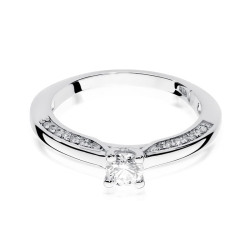 Pierścionek zaręczynowy z białego złota z diamentami 0,44ct Fire Of Love