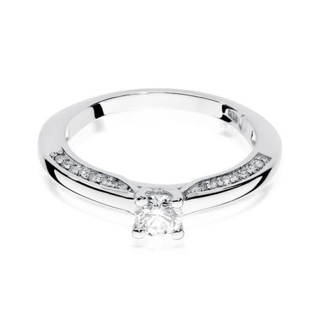 Przejdź do produktu Pierścionek zaręczynowy z białego złota z diamentami 0,44ct Fire Of Love