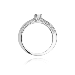 Pierścionek zaręczynowy z białego złota z diamentami 0,44ct Fire Of Love