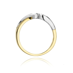 Pierścionek zaręczynowy z żółtego złota z diamentem 0,05ct Fire Of Love