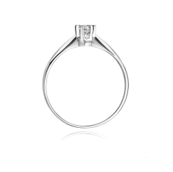 Pierścionek zaręczynowy z białego złota z diamentem 0,10ct Fire Of Love