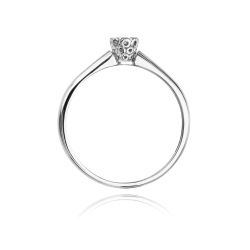 Pierścionek zaręczynowy z białego złota z diamentem 0,13ct Fire Of Love