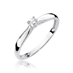 Pierścionek zaręczynowy z bialego złota z diamentem 0,10ct Fire Of Love