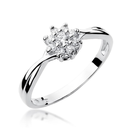 Przejdź do produktu Pierścionek zaręczynowy z białego złota z brylantami 0,22ct Fire Of Love 