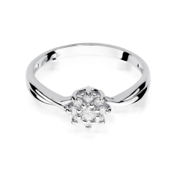 Pierścionek zaręczynowy z białego złota z brylantami 0,22ct Fire Of Love