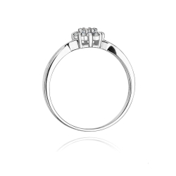 Pierścionek zaręczynowy z białego złota z brylantami 0,22ct Fire Of Love