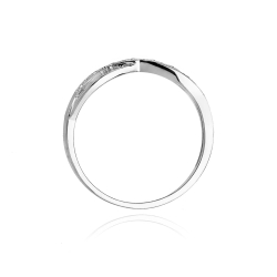Pierścionek zaręczynowy z białego złota z diamentami 0,06ct Fire Of Love