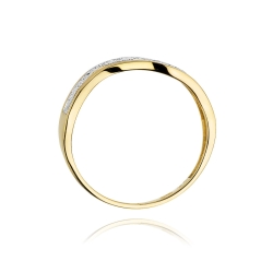 Pierścionek zaręczynowy z żółtego złota z diamentami 0,06ct Fire Of Love