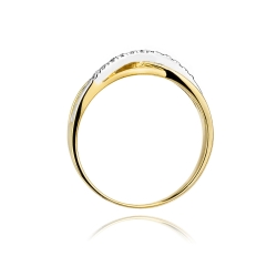 Pierścionek zaręczynowy z żółtego złota z diamentami 0,10ct Fire Of Love