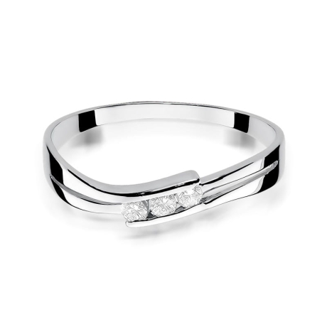 Przejdź do produktu Pierścionek zaręczynowy z białego złota z diamentami 0,12ct Fire Of Love