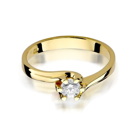 Przejdź do produktu Pierścionek zaręczynowy z żółtego złota z diamentem 0,30ct Fire Of Love