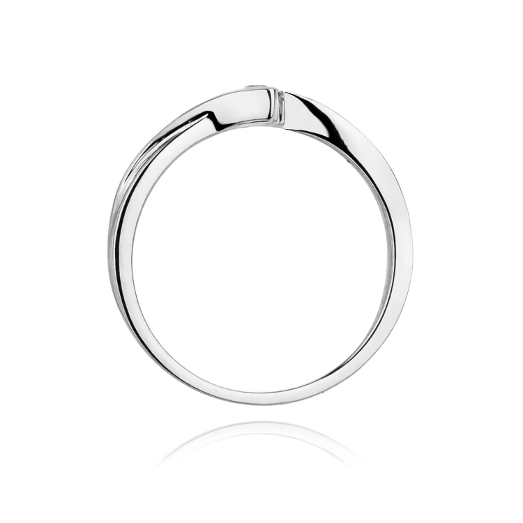 Pierścionek zaręczynowy z białego złota z diamentem 0,10ct Fire Of Love