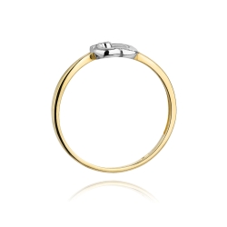Pierścionek zaręczynowy z żółtego złota z diamentem 0,02ct Fire Of Love