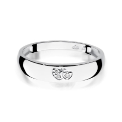 Pierścionek zaręczynowy z białego złota z diamentami 0,02ct Fire Of Love