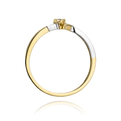 Pierścionek zaręczynowy z żółtego złota z diamentem 0,04ct Fire Of Love