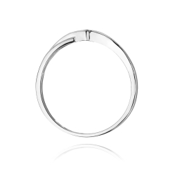 Pierścionek zaręczynowy z białego złota z diamentem 0,04ct Fire Of Love