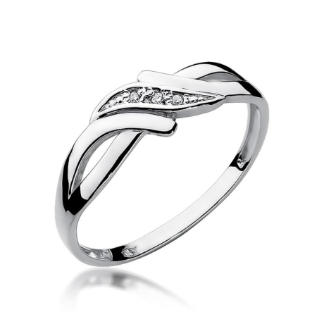 Przejdź do produktu Pierścionek zaręczynowy z białego złota z diamentami 0,02ct Fire Of Love