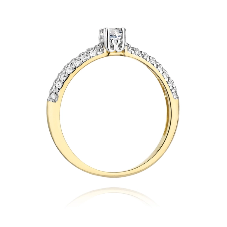 Pierścionek zaręczynowy z żółtego złota z diamentami 0,36ct Fire Of Love