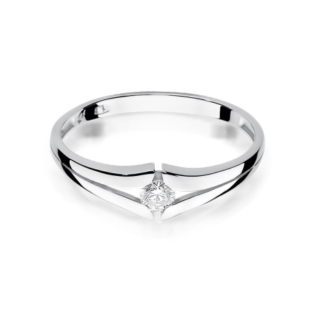 Przejdź do produktu Pierścionek zaręczynowy z białego złota z diamentem 0,10ct Fire Of Love