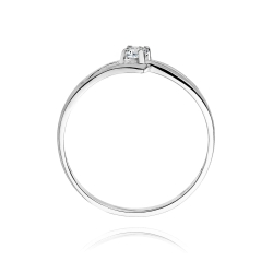 Pierścionek zaręczynowy z białego złota z diamentem 0,08ct Fire Of Love