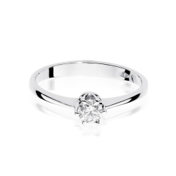 Pierścionek zaręczynowy z białego złota z diamentem 0,20ct Fire Of Love