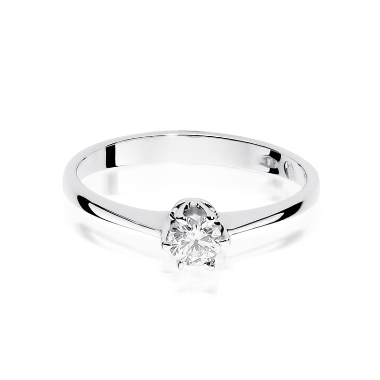 Pierścionek zaręczynowy z białego złota z diamentem 0,20ct Fire Of Love