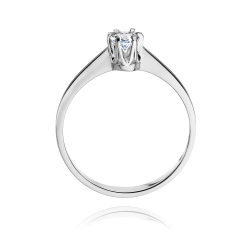 Pierścionek zaręczynowy z białego złota z diamentem 0,20ct Fire Of Love