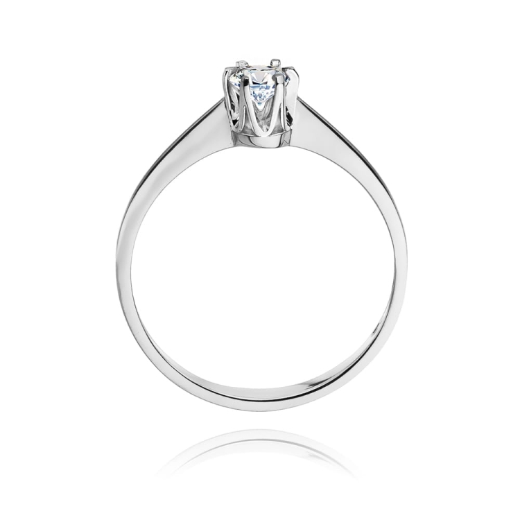 Pierścionek zaręczynowy z białego złota z diamentem 0,20ct Fire Of Love