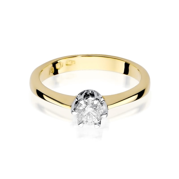 Pierścionek zaręczynowy z żółtego złota z diamentem 0,30ct Fire Of Love
