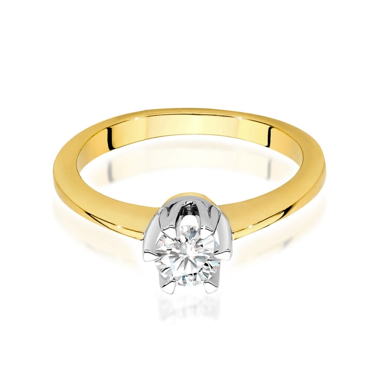 Pierścionek zaręczynowy z żółtego złota z diamentem 0,40ct Fire Of Love