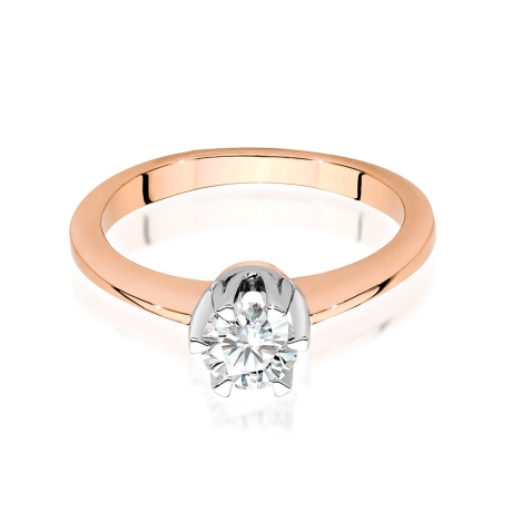 Przejdź do produktu Pierścionek zaręczynowy z różowego złota z diamentem 0,50ct Fire Of Love 
