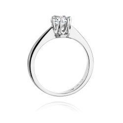 Pierścionek zaręczynowy z białego złota z diamentem 0,50ct Fire Of Love