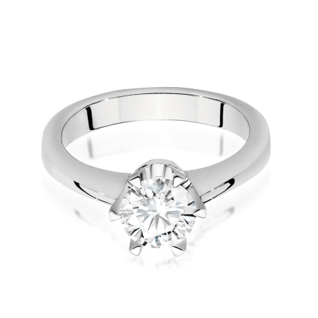 Przejdź do produktu Pierścionek zaręczynowy z białego złota z diamentem 0,70ct Fire Of Love 