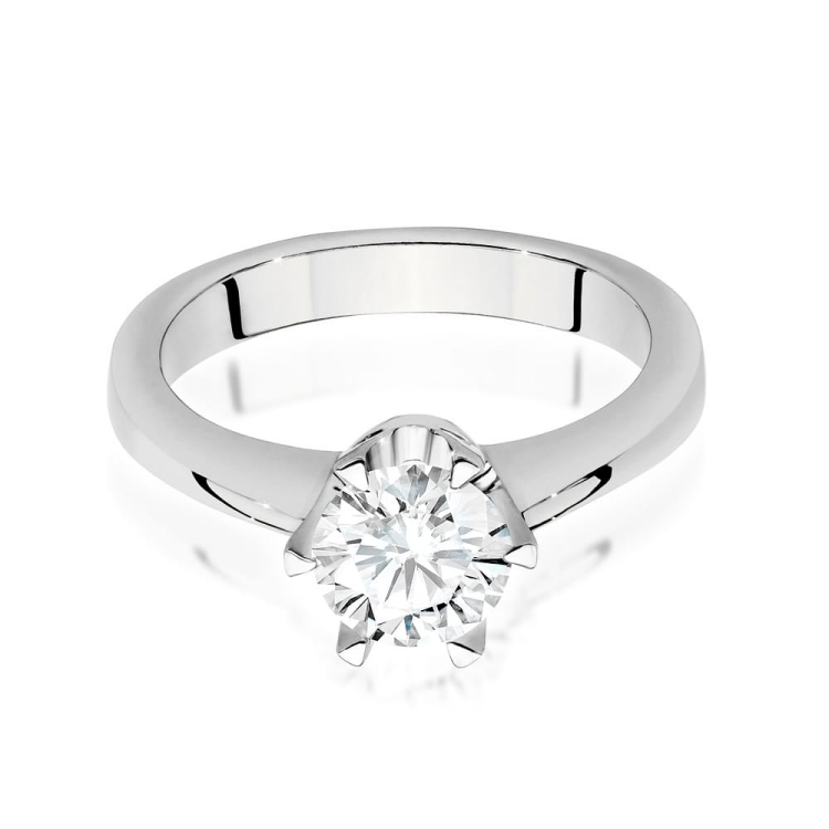 Pierścionek zaręczynowy z białego złota z diamentem 0,70ct Fire Of Love