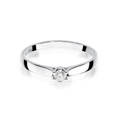 Przejdź do produktu Pierścionek zaręczynowy z białego złota z diamentem 0,10ct Fire Of Love 