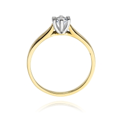 Pierścionek zaręczynowy z żółtego złota z diamentem 0,25ct Fire Of Love