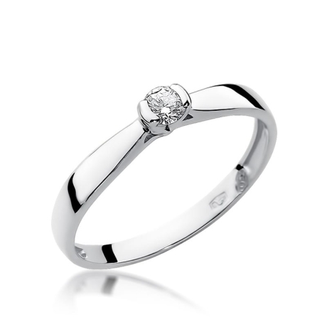 Przejdź do produktu Pierścionek zaręczynowy z białego złota z diamentem 0,10ct Fire Of Love 