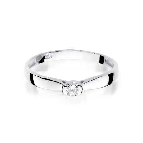 Przejdź do produktu Pierścionek zaręczynowy z białego złota z diamentem 0,10ct Fire Of Love 