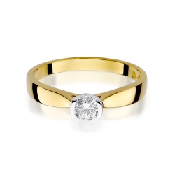 Pierścionek zaręczynowy z żółtego złota z diamentem 0,25ct Fire Of Love
