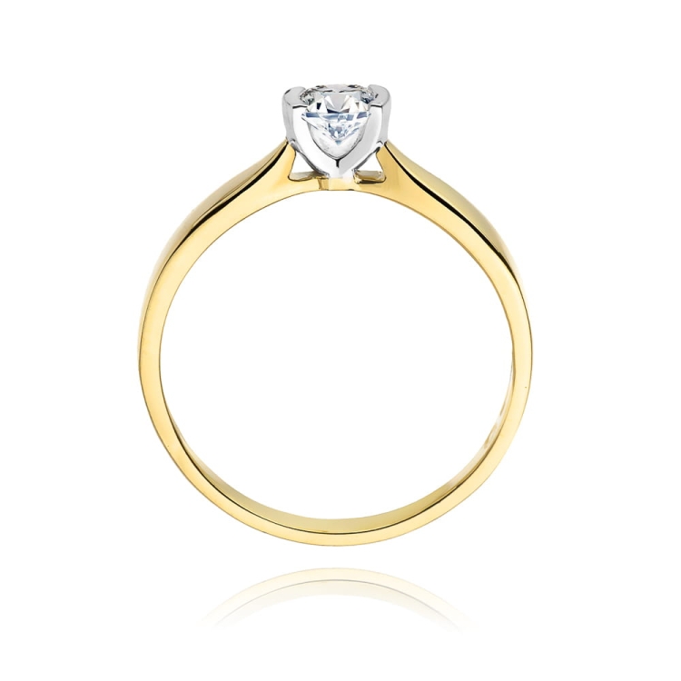 Pierścionek zaręczynowy z żółtego złota z diamentem 0,25ct Fire Of Love