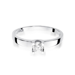 Pierścionek zaręczynowy z białego złota z diamentem 0,25ct Fire Of Love
